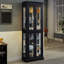 Vitrine lumineuse en verre avec tablettes réglables