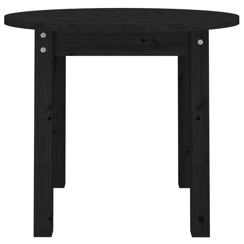Amylynn Solid Wood Four Leg Coffee Table, Black, 45cm H x 55cm W x 55cm D