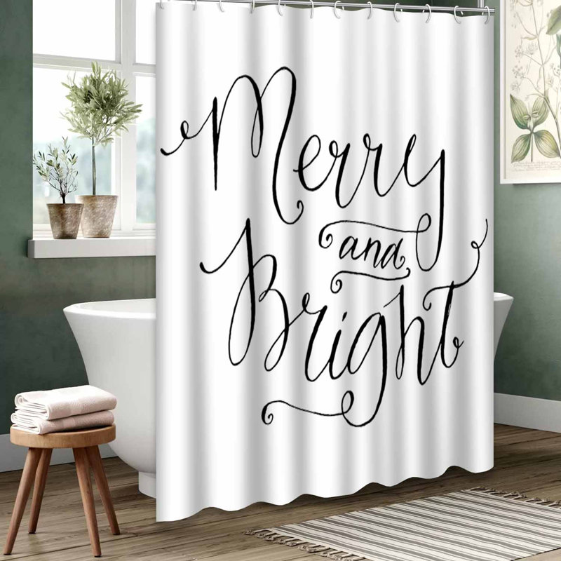 Rideau de douche noir imperméable, rideaux de douche pour la salle de bain avec 12 crochets, L 72 po x l 78 po