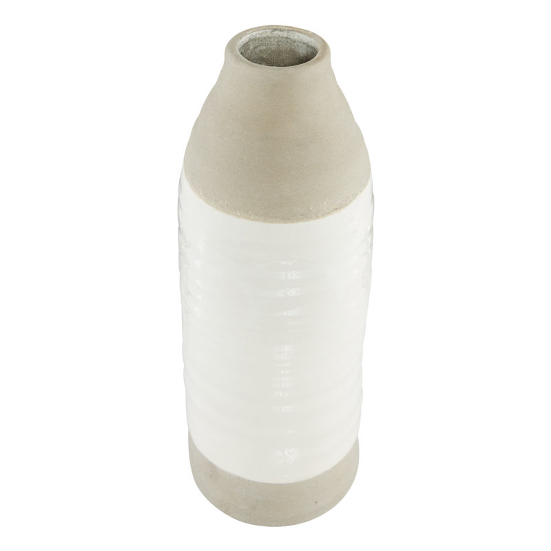 Ceramic Decorative Vase, 14" H x 5" W x 5" D