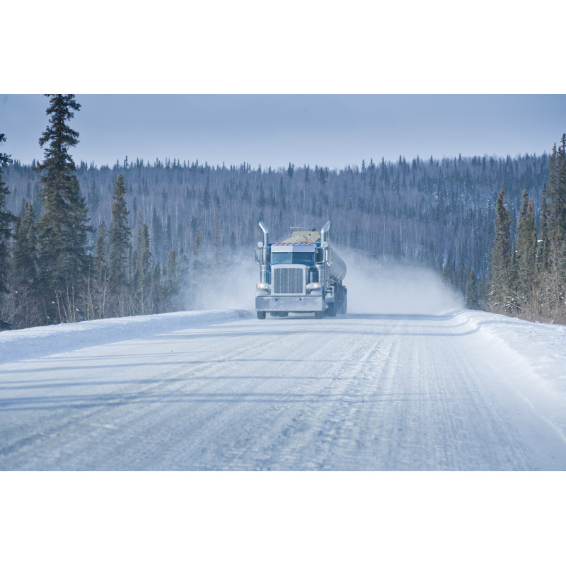 Trucking In The Remote Winter Wilderness by Stanley45 - No Frame Art Prints on Canvas, 51cm H x 76cm W