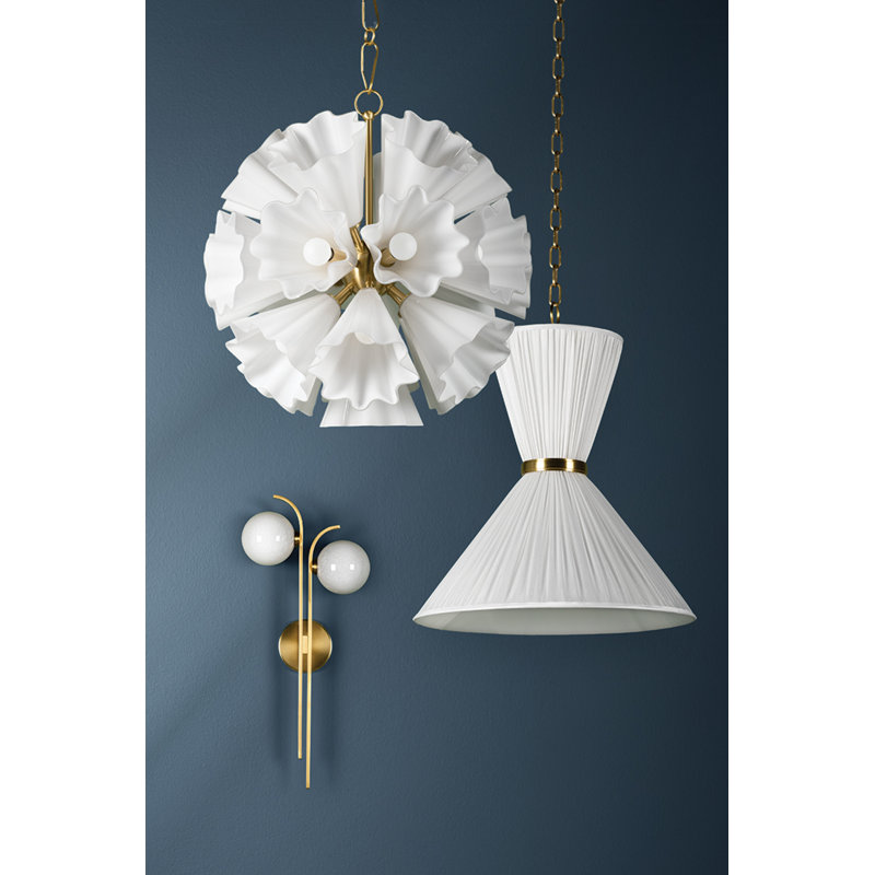 Enid 2 Light Pendant, 25.75" H x 22" W x 22" D