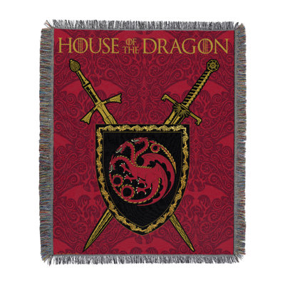 Warner Bros. House of the Dragon Throw Blanket, Remember Blood Fantasy Decor, 48x60 Inches