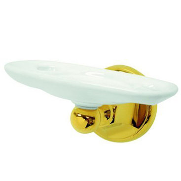 Porte-brosse à dents avec porte-verres new york Metropolitan, Laiton poli