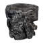 Black Wash Solid Wood Tree Stump End Table
