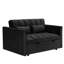 Lit convertible de 55,5 po, lit double contemporain avec dossier réglable, bureau caché et coussins pour table d'appoint pliable en velours, espace de détente