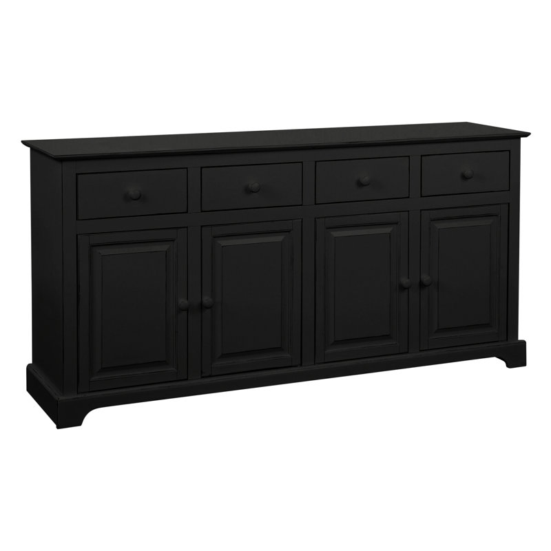 Hues 70'' W Solid Wood Sideboard, Antique Black