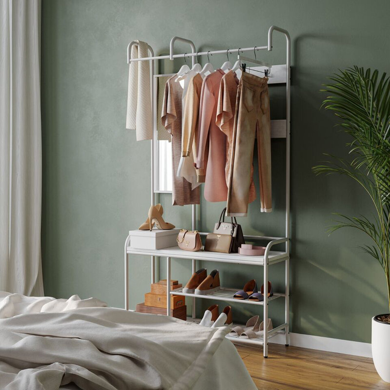 Affaan 100cm Clothing Rack, White