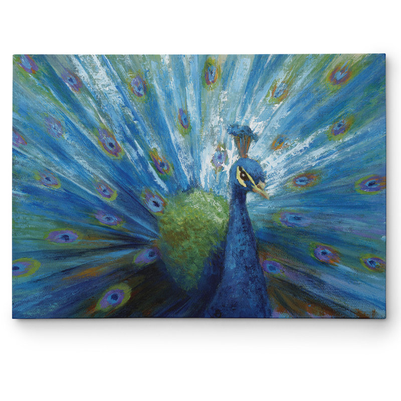 «Majestic in Blue» par Nan, reproduction d'art sur toile tendue, H 16 po x l 20 po x P 1,5 po