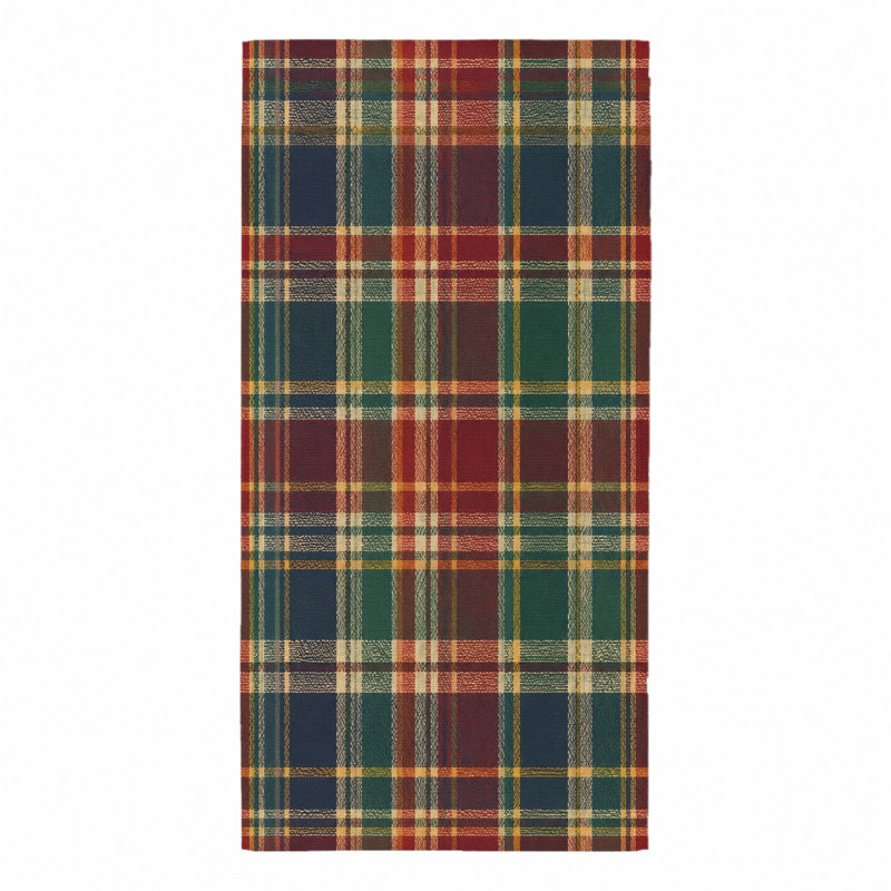 Serviette de plage classique à motif écossais 1 pièce, motif tartan douillet, microfibre polyvalente pour la piscine, les voyages et les activités de plein air, unisexe.