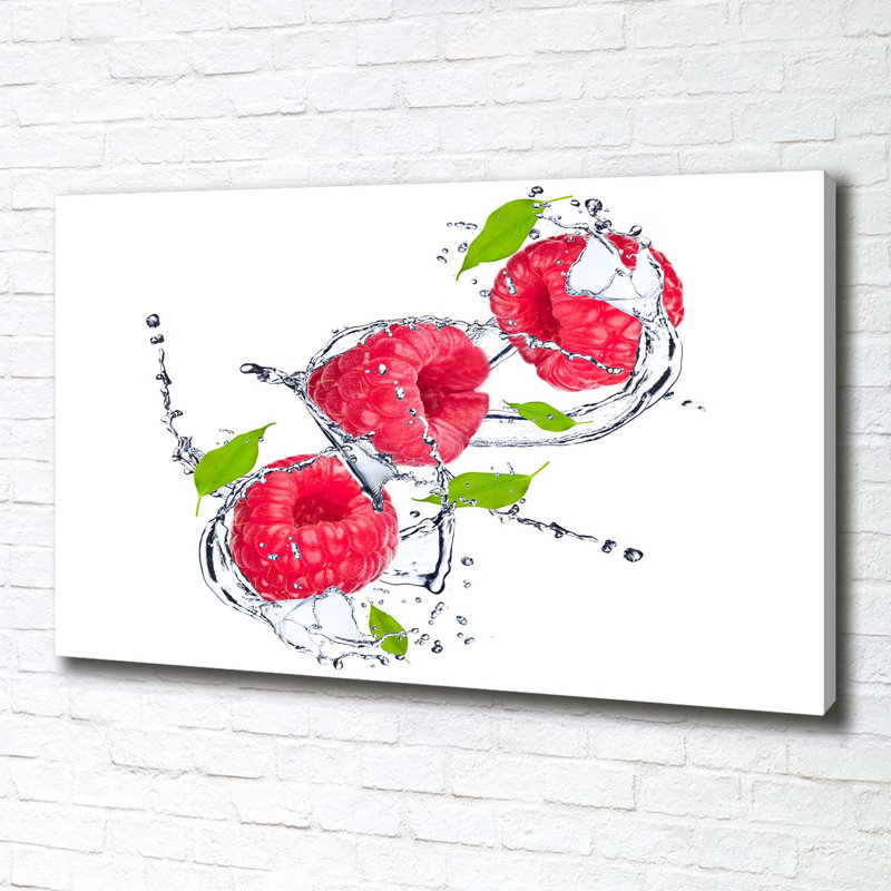 Raspberry And Water - Wrapped Canvas Print