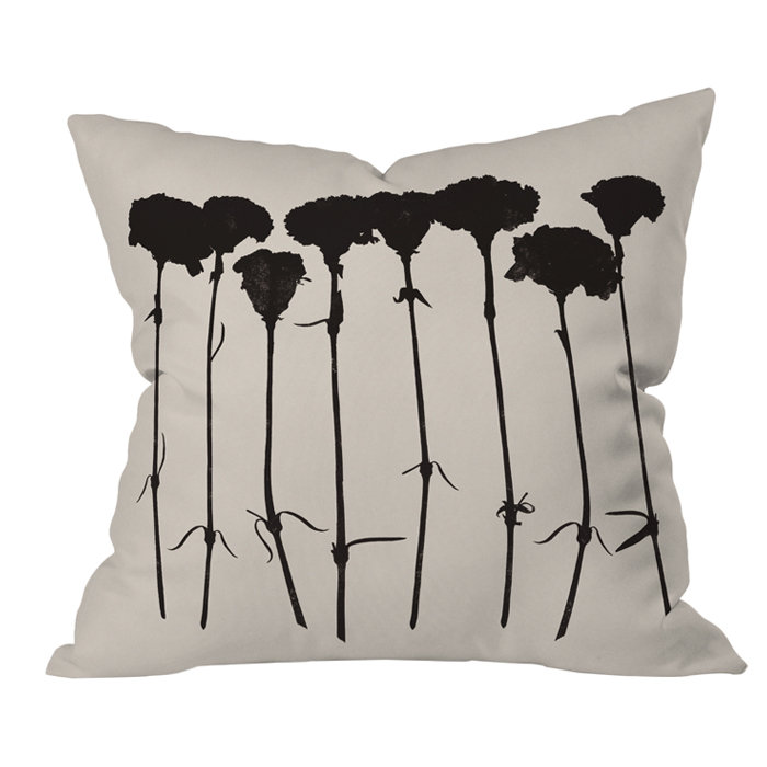 Carnations Outdoor Throw Pillow