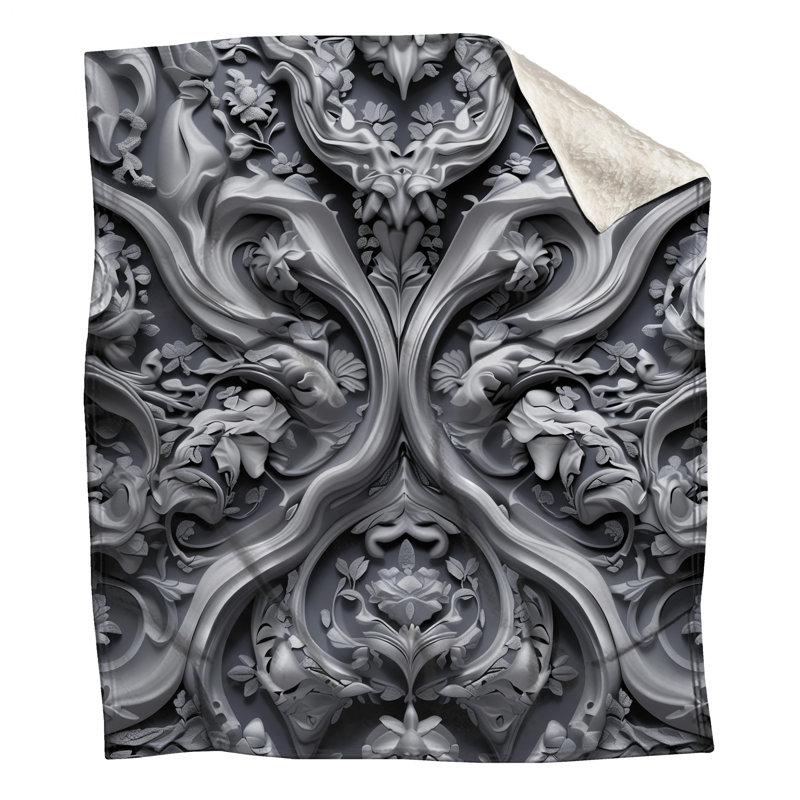 Couvertures florales complexes Baroque, 60in W x 80in H