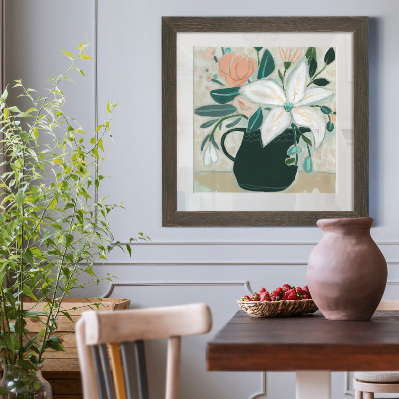Dandelion Whisper II-impression de cadre photo, H 21 po x l 21 po x P 1 po, Papier avec cadre gris
