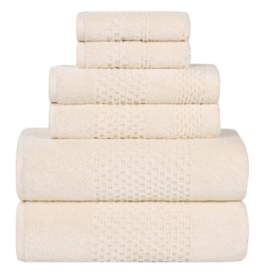Ensemble de serviettes texturées gaufrées en coton gaufré de poids moyen Playa Zero Twist