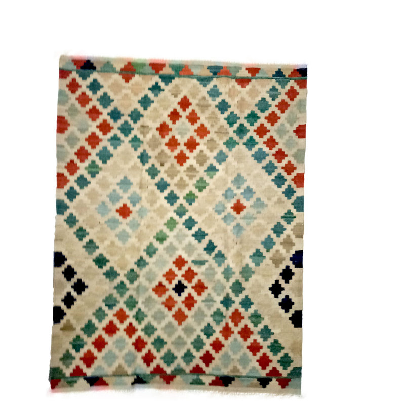 Remillard Geometric Hand Woven 180cm X 240cm Area Rug, Wool