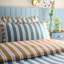 Cotton Striped Duvet Cover Set with Pillowcases Included-119666264