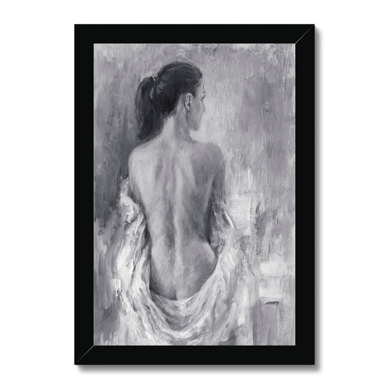 Draped Figure I by Ethan Harper - Painting, Black Framed Paper Print, 34cm H x 24cm W