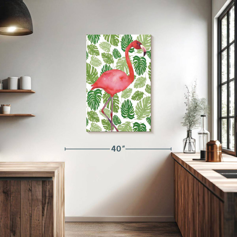 Flamant tropical Brampt I, H 36 po x l 24 po