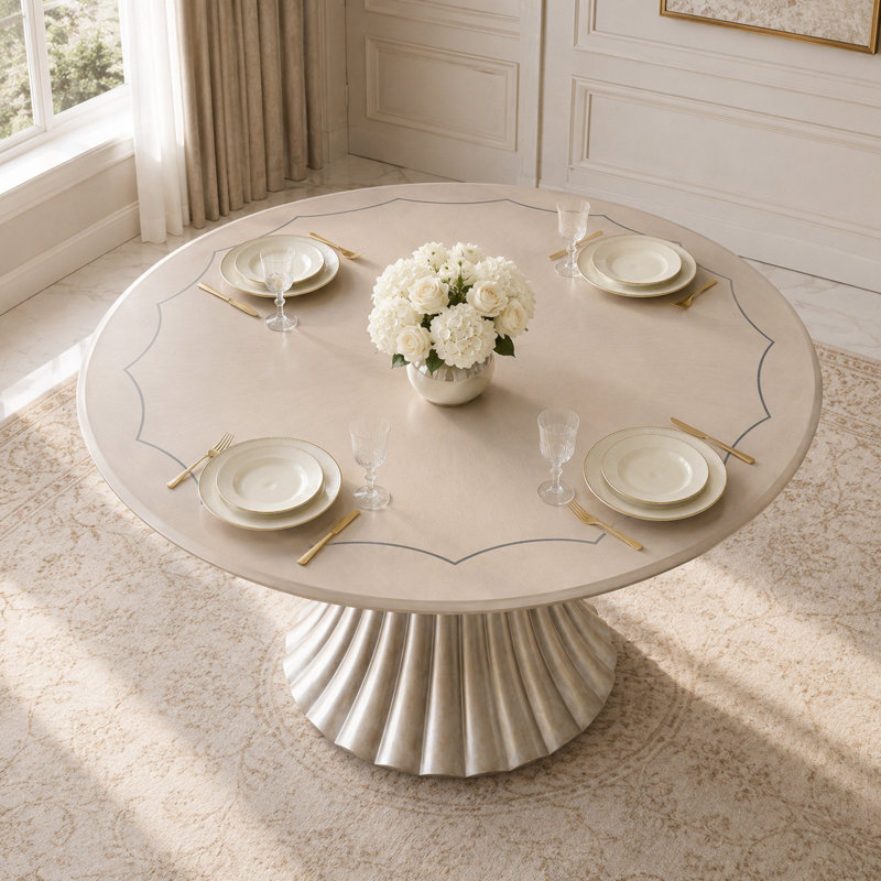 Fantosini Round Dining Table - Silver
