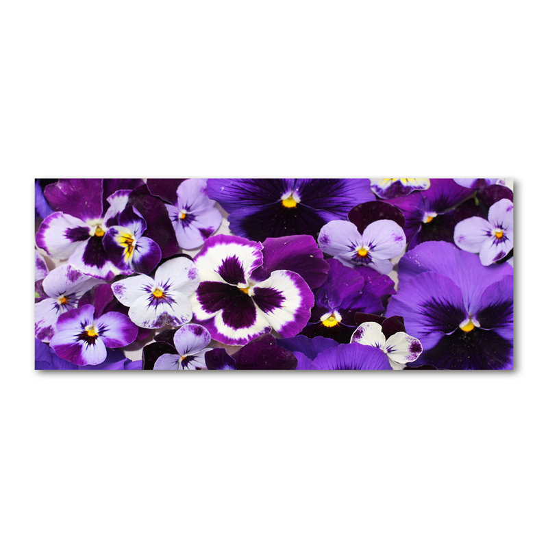 Pansies 1 Piece Wrapped Canvas Wall Art