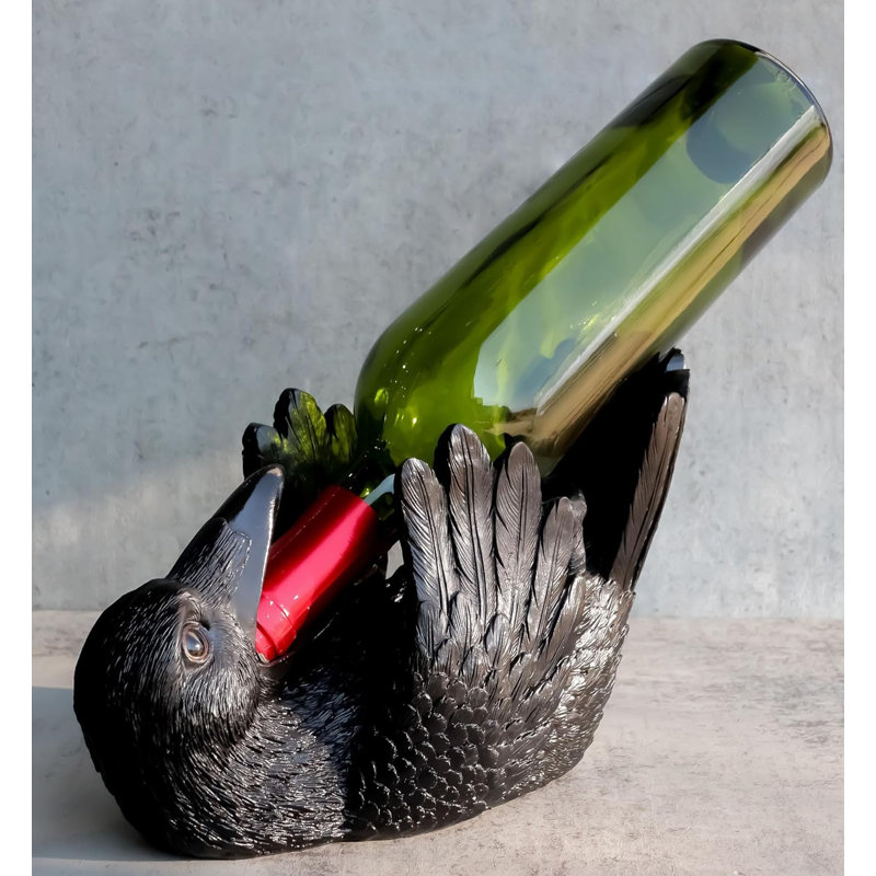 Avrill 1 Bottle Wine Bottle Rack in Black