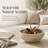 11" Cement Ribbed Decorative Bowl, Textured Sand-Infused Vessel