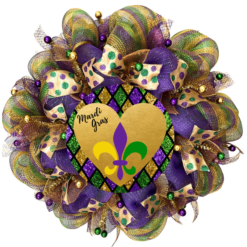 Mardi gras avec couronne de fleurs de lis