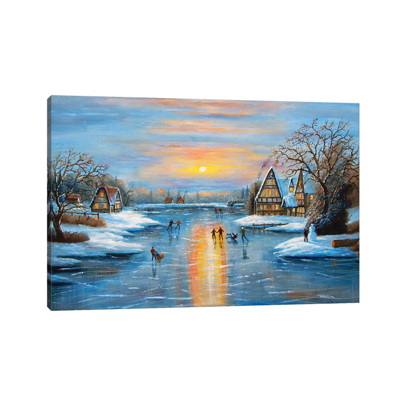 Winter Frolic by Jim Williams - Wrapped Canvas Painting, 66.04 cm H x 45.72 cm W x 1.91 cm D