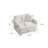 Comfy Deep Single Seat Sofa Upholstered Reading Armchair Living Room Chair White Chenille Fabric , 1 Toss Pillow-1485346193