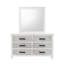 Blanc couleur 1 pièce commode seulement faux marbre encastré barre noire poignées en métal glissière centrale en bois d'ingénierie queue d'aronde anglaise
