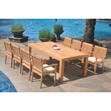 Quickep Outdoor 11 - Piece Teak Dining Set
