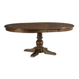 Skylinn Extendable Round Solid Wood Dining Table