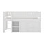 Full Size Loft Bed With Storage Cabinet And Chalkboard Panel-120473627