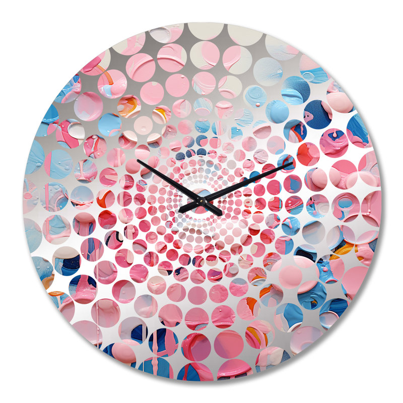 Horloge murale Oloto - Collages abstraits, Très grand