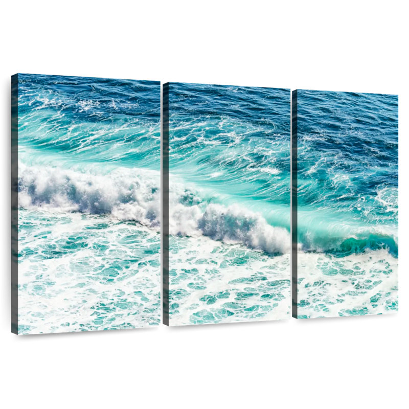 Gillard, vague turquoise sur la plage de Bali, H 36 po x l 57 po