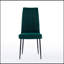 Ensemble de 2 chaises de salle à manger réglables en velours vert-709806164