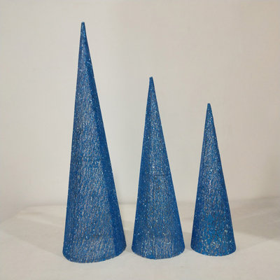 Paquet de 3 arbres coniques en filet