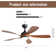 Whisper 52" 5 ABS Blade Propeller Classic Ceiling Fan with LED Lights and Remote Control