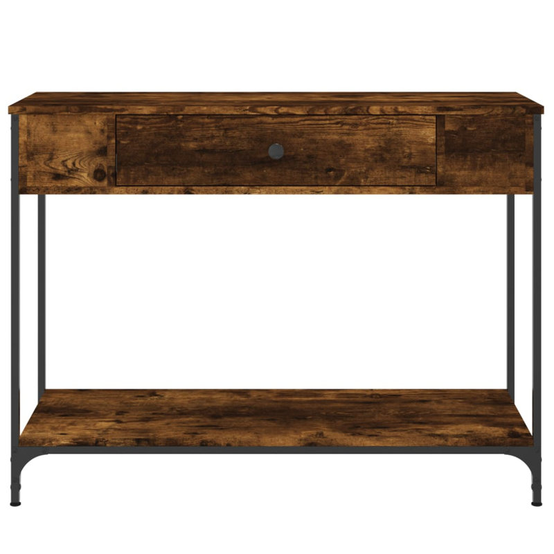 Console Table, Smoked Oak, 75cm H x 100cm W x 34.5cm D