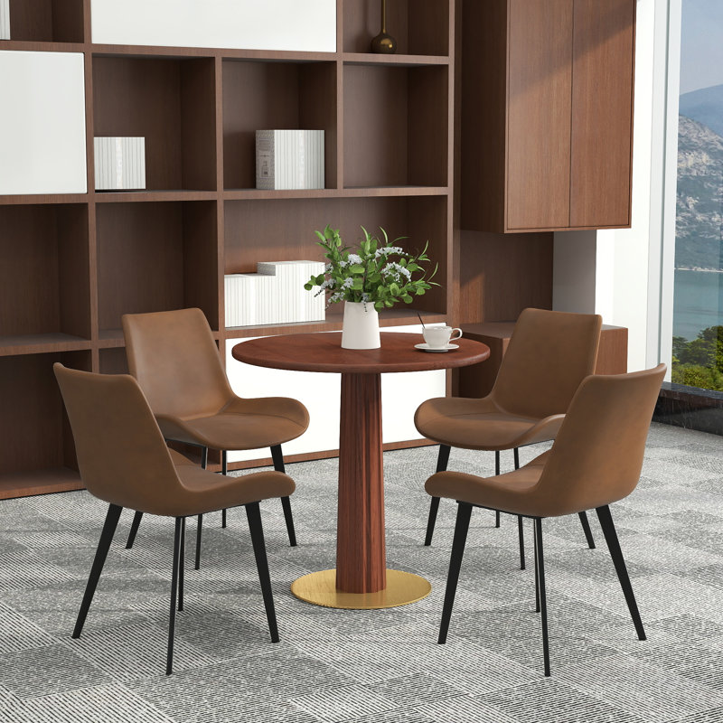 Table de conférence moderne en bois massif avec base en bois massif
