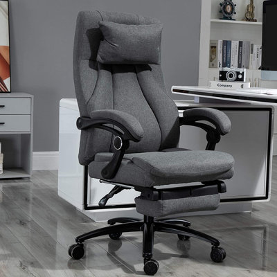 Linen Executive Chair with Headrest