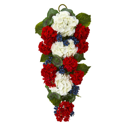 Arrangement floral géranium artificiel