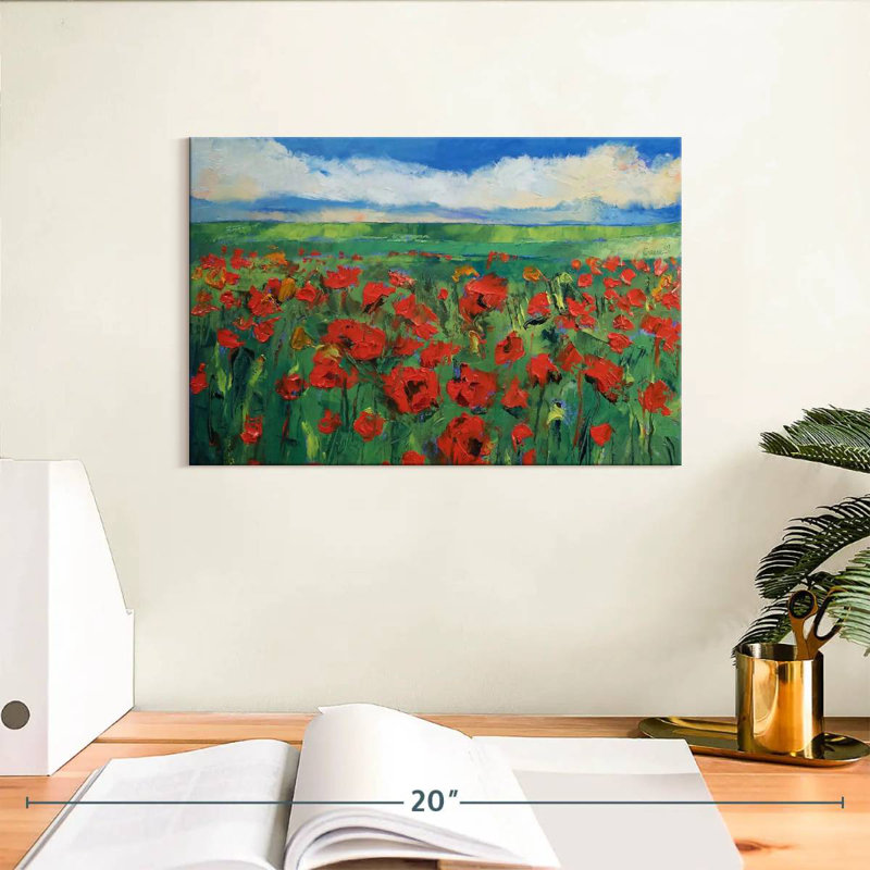 Champ de coquelicots d'Alvord, H 8 po x l 12 po