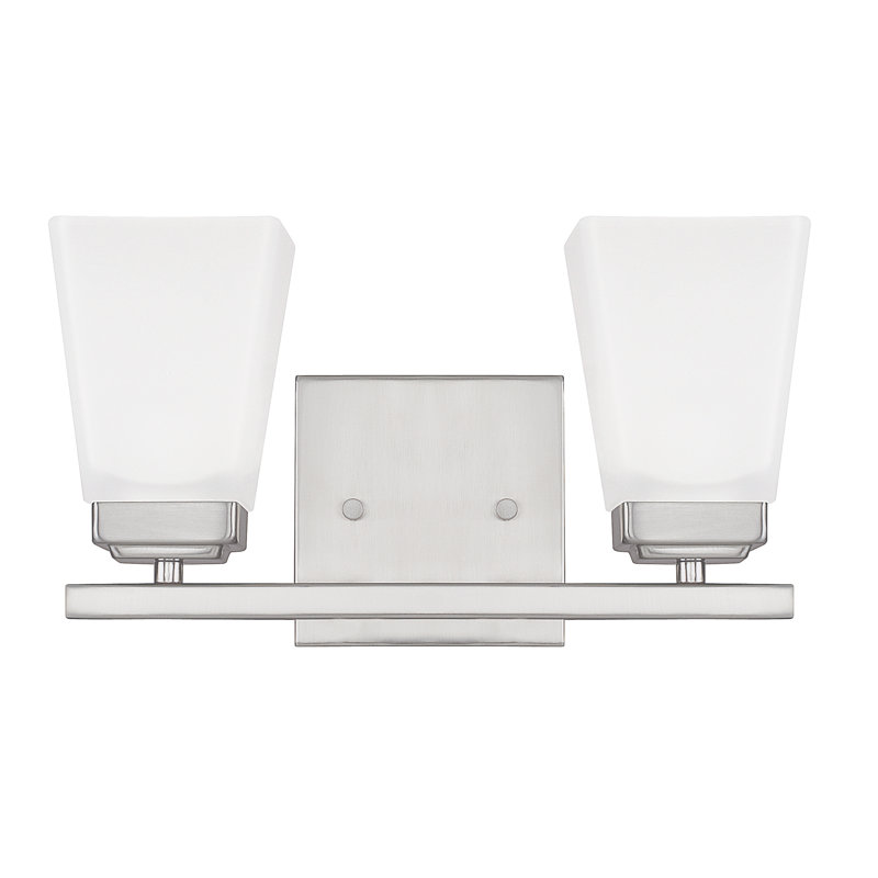 Éclairage pour meuble-lavabo à intensité variable Baxley, Nickel brossé, 2