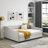 Upholstered Tufted Daybed with Trundle-279332116-331665215