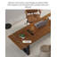 Bureau long moderne en matériaux mixtes avec pieds en acrylique et en fer-135489387