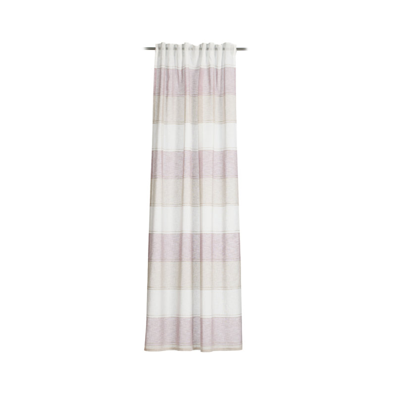 Frohna Semi Sheer Curtain, Dusty Pink/Mustard