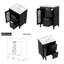 Meuble-lavabo moderne 24 po avec lavabo en céramique, armoire en bois massif et panneau de fibres à densité moyenne avec 2 tiroirs, tablette réglable et porte en verre Moru, noir-906035985
