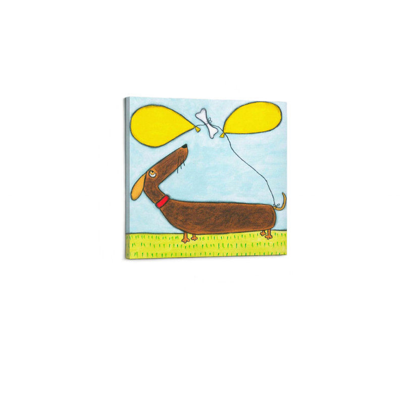 Impression sur toile brun teckel super animal 24 po x 24 po